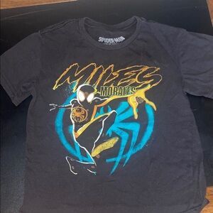 Spiderman Miles Morales Kids T-Shirt - Black and Blue